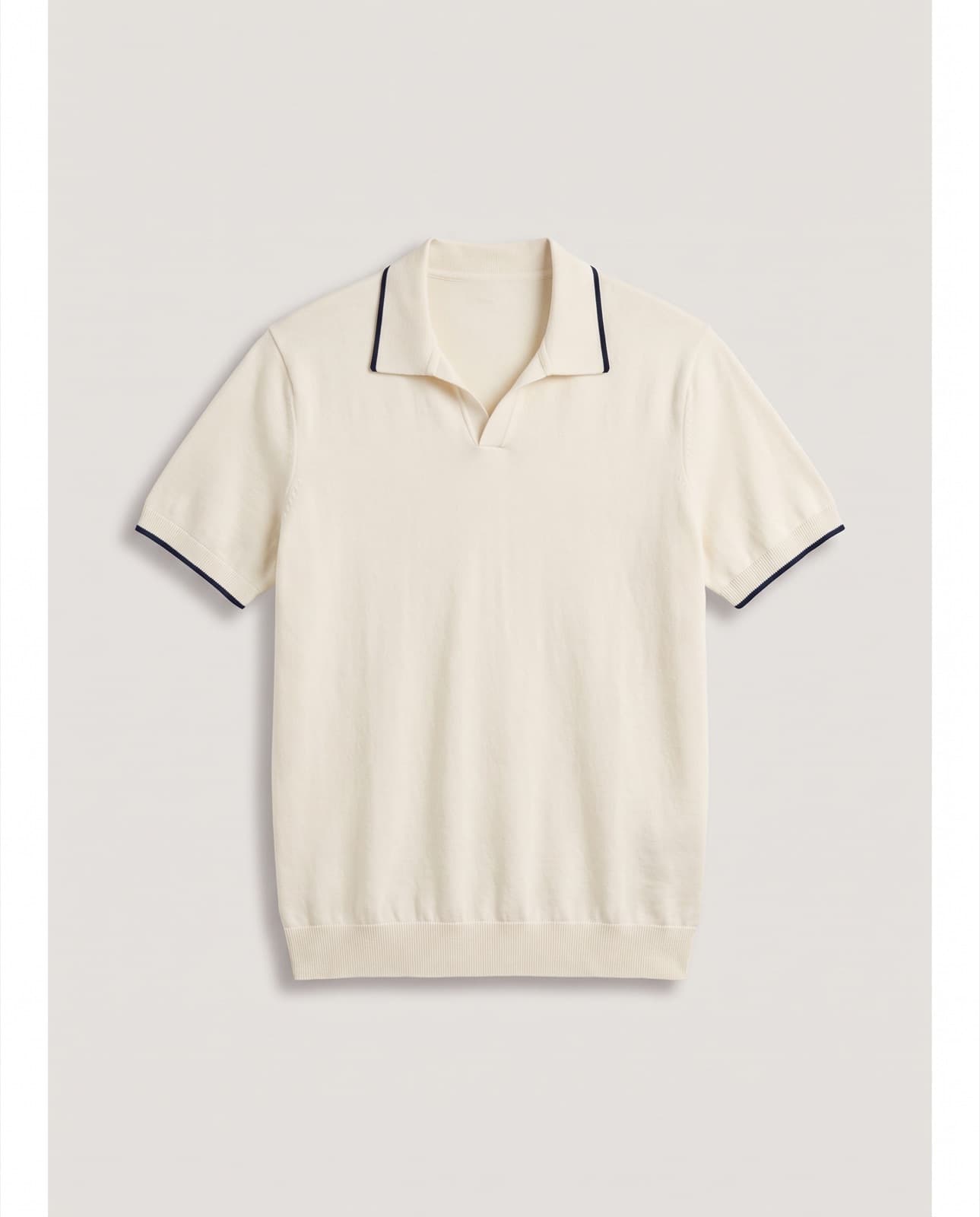 Lenno Knitted Polo · Cream