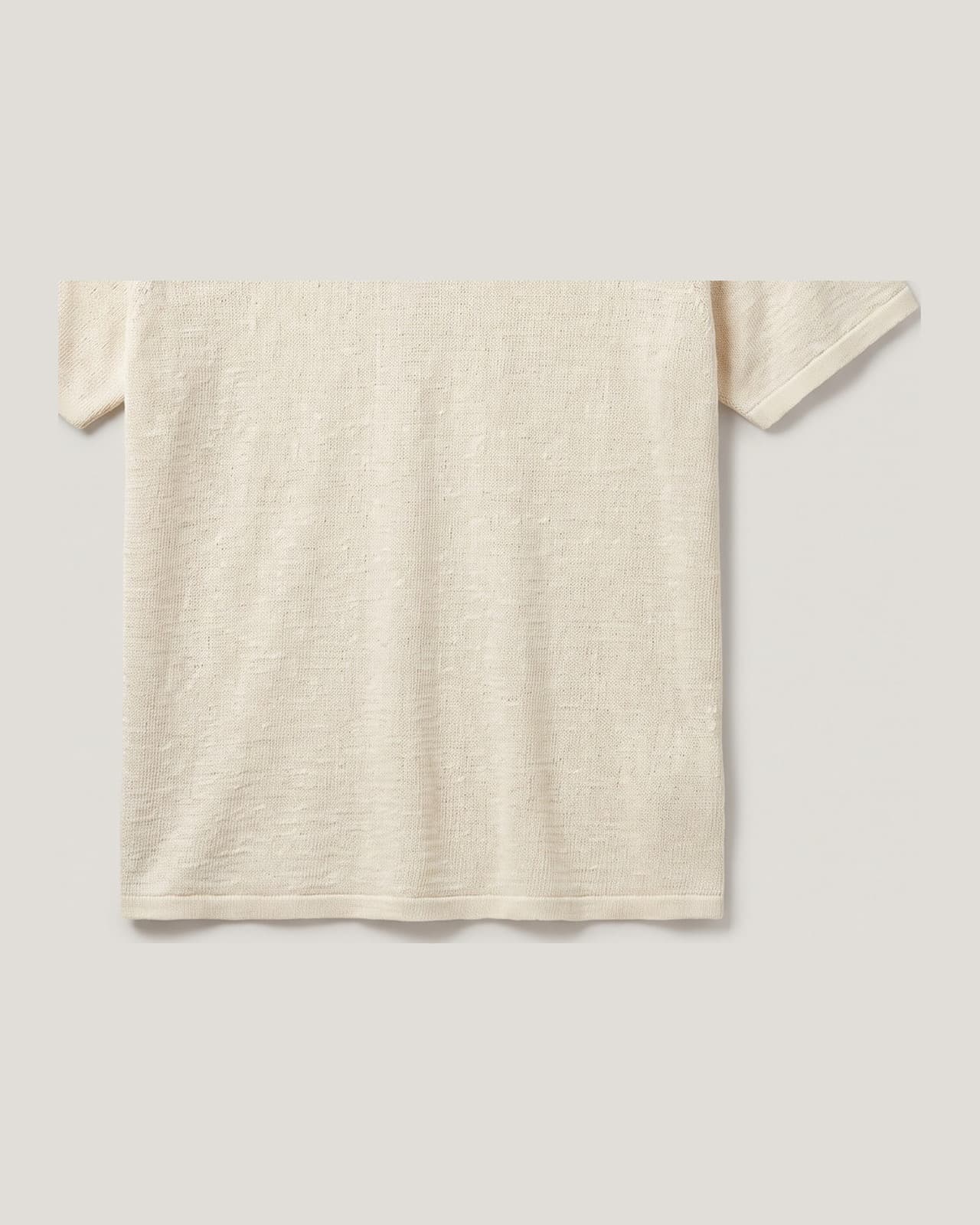 Bergeggi Linen Knit Polo · Cream