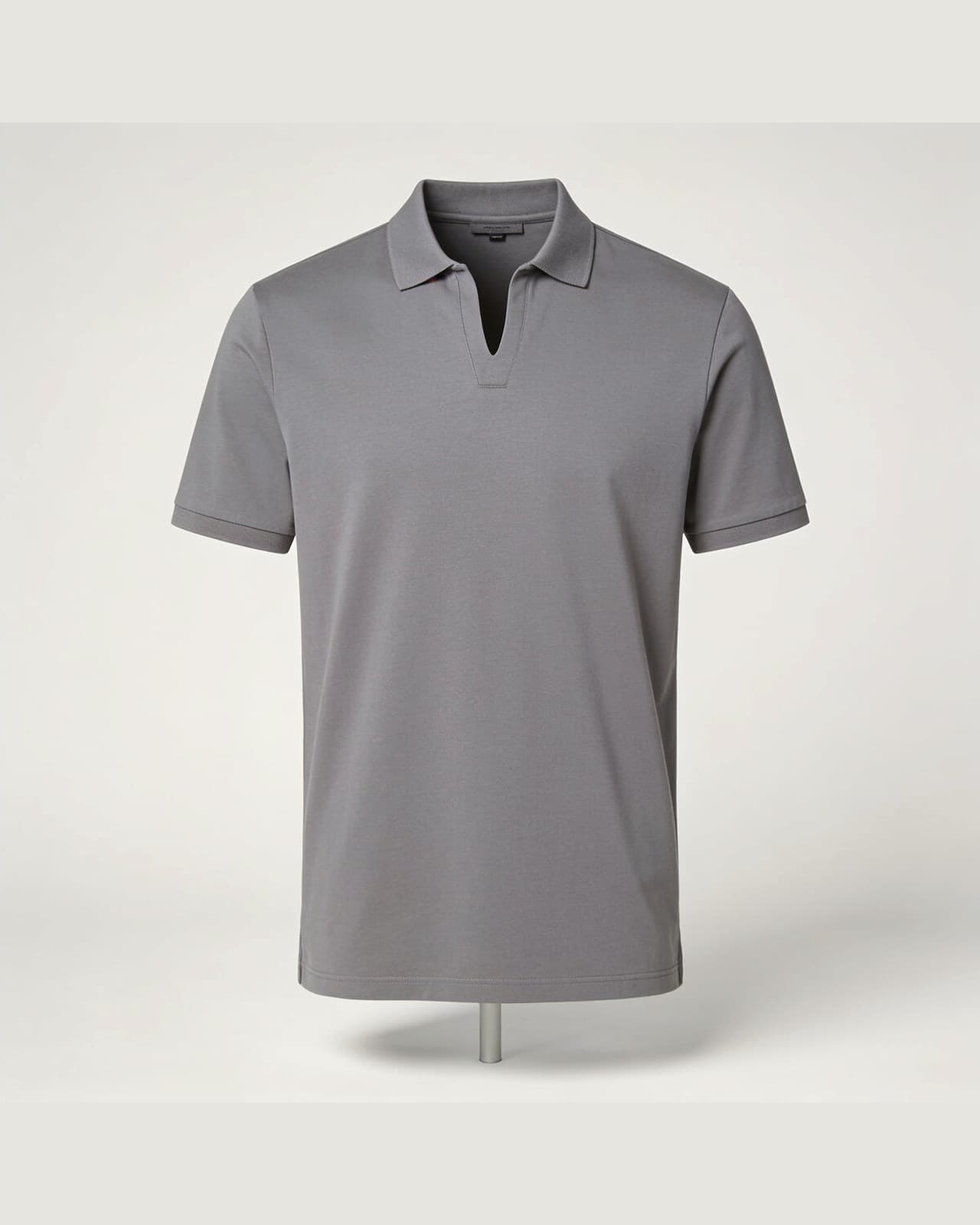 Regoledo Cotton Silk Polo · Grey melange
