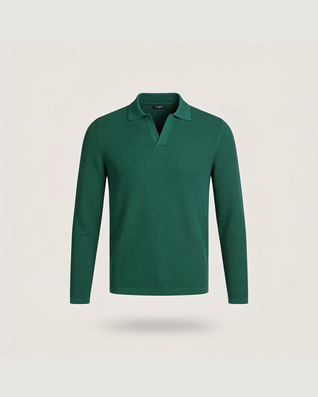 Somana Long Sleeve Polo · Forest green