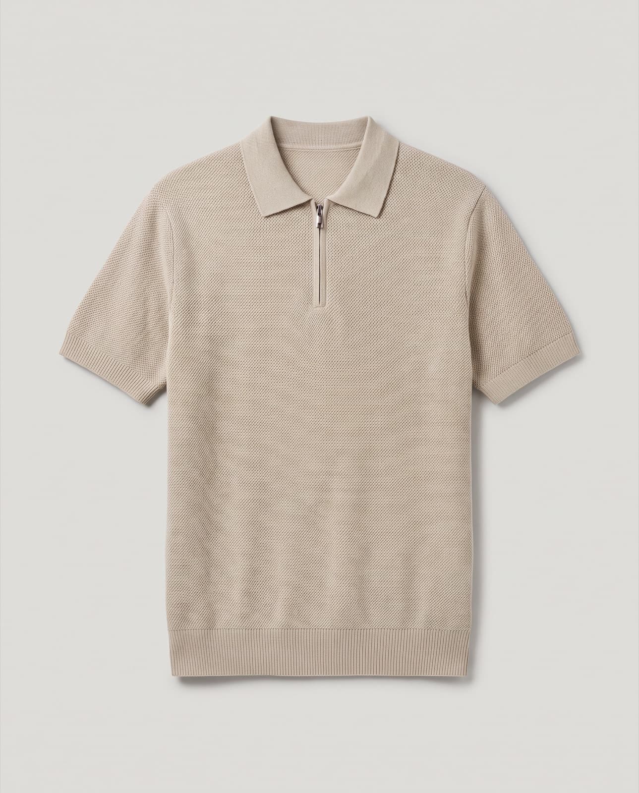 Bogliasco Zip Polo · Stone