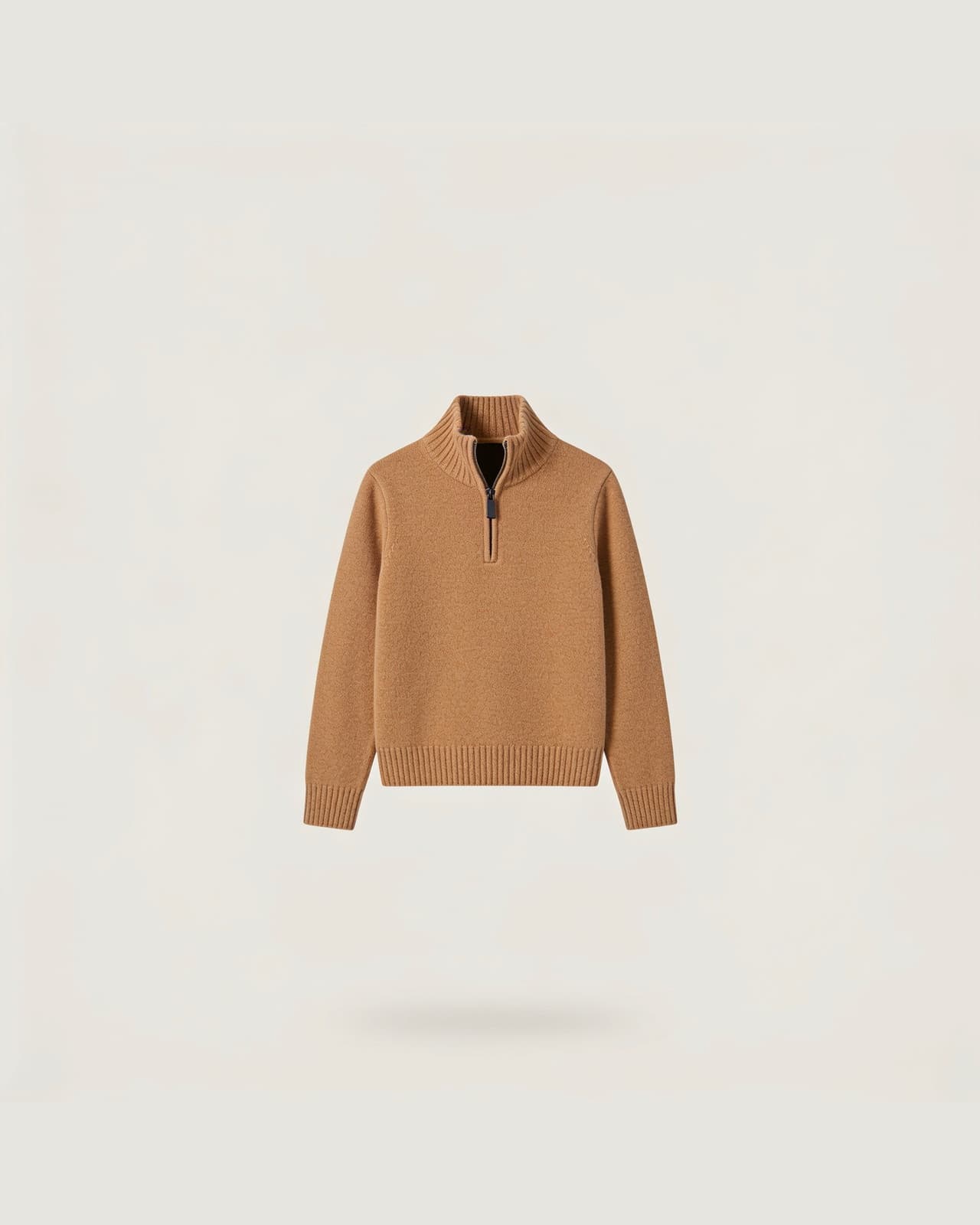 Tremezzo Merino Quarter-Zip · Camel