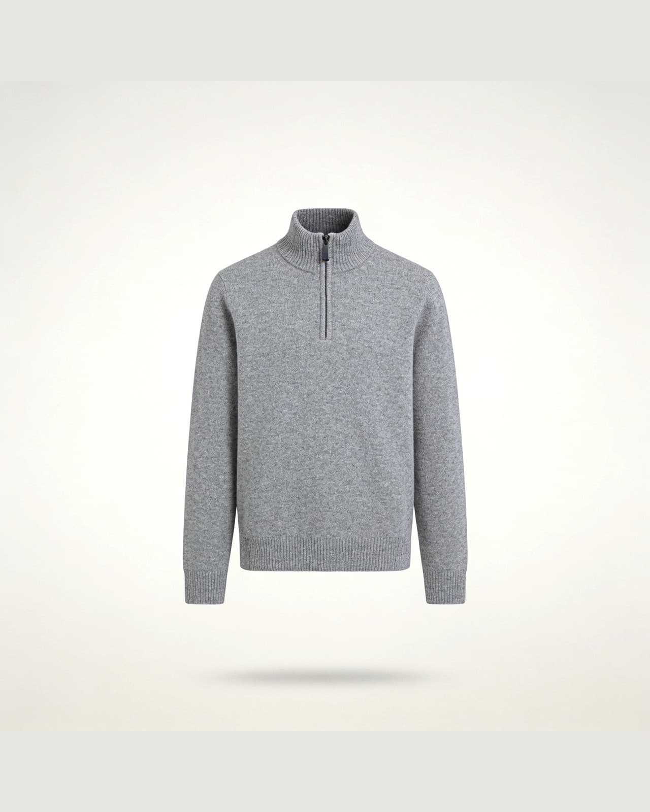 Tremezzo Merino Quarter-Zip · Grey melange