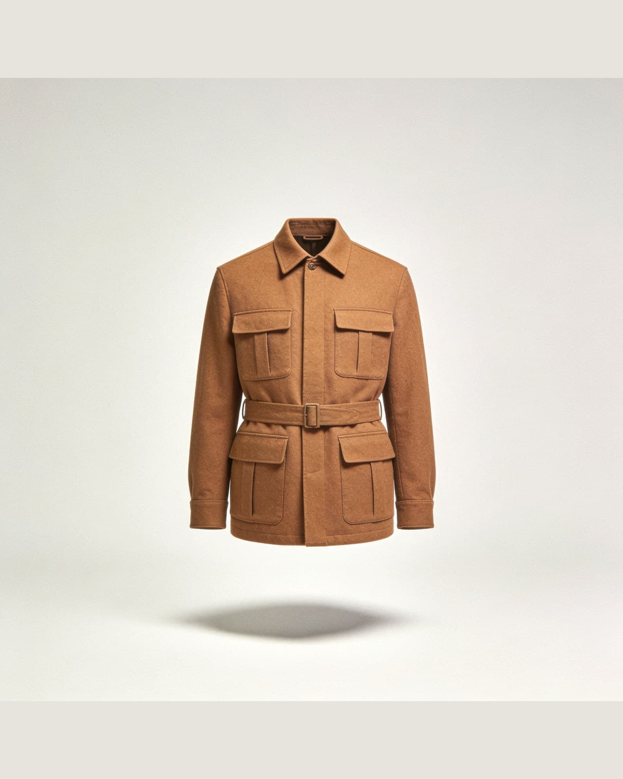 Griante Wool Safari Jacket · Tobak