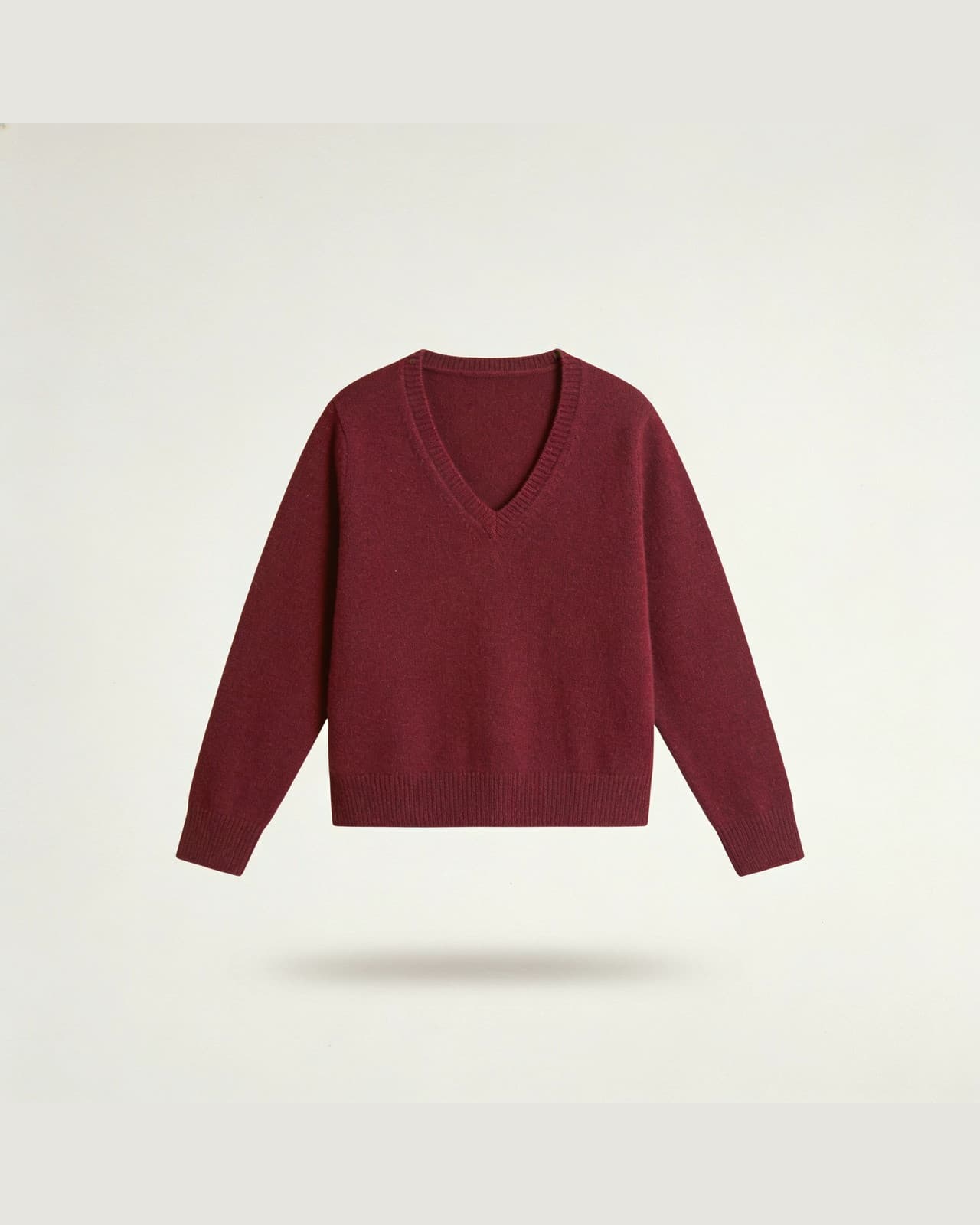Colonno V-Neck Sweater · Burgundy