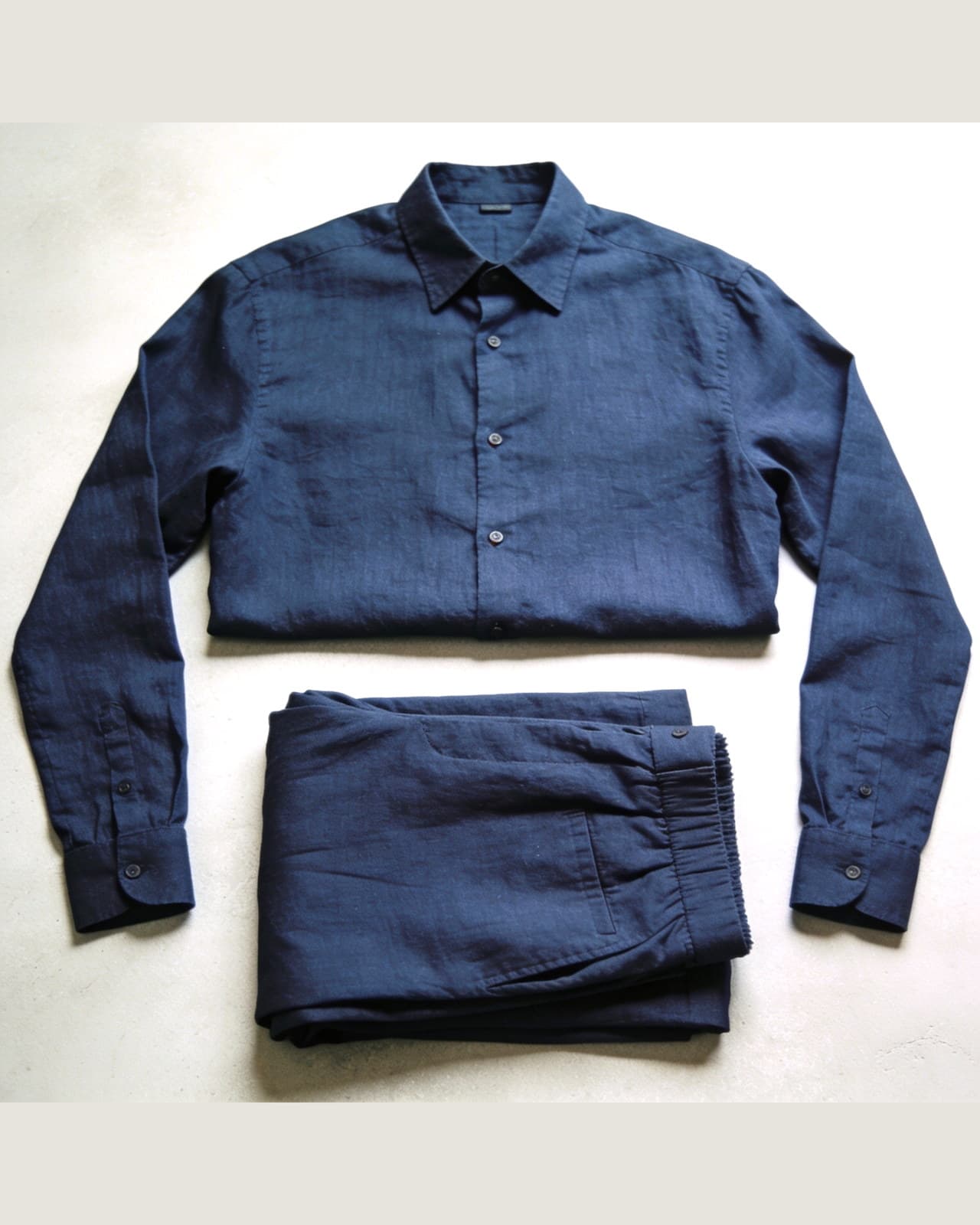 Varenna Linen Set · Bleumarin lac