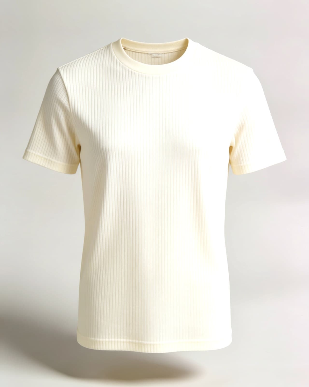 Bellagio Ribbed T-Shirt · Krémová
