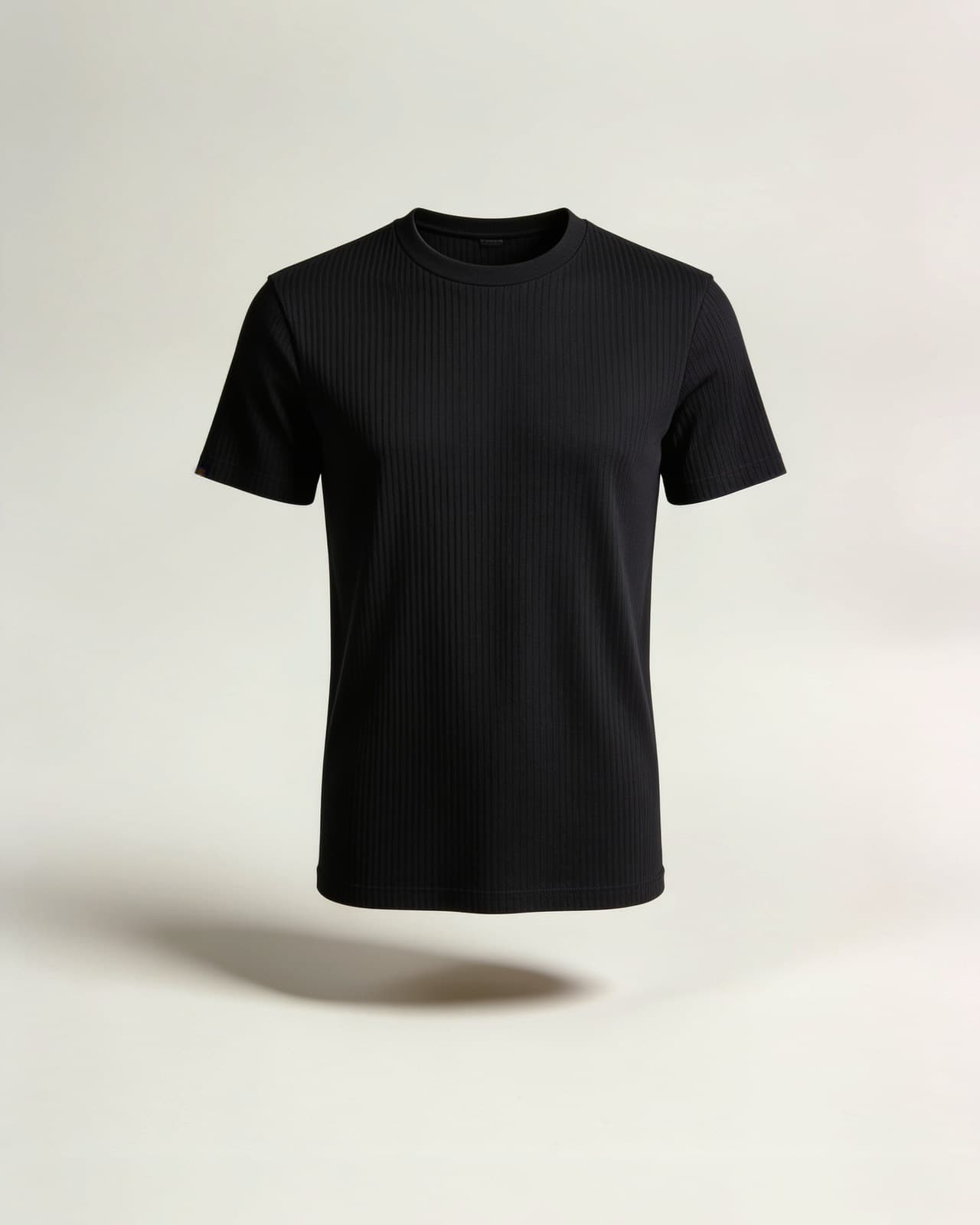 Bellagio Ribbed T-Shirt · Black