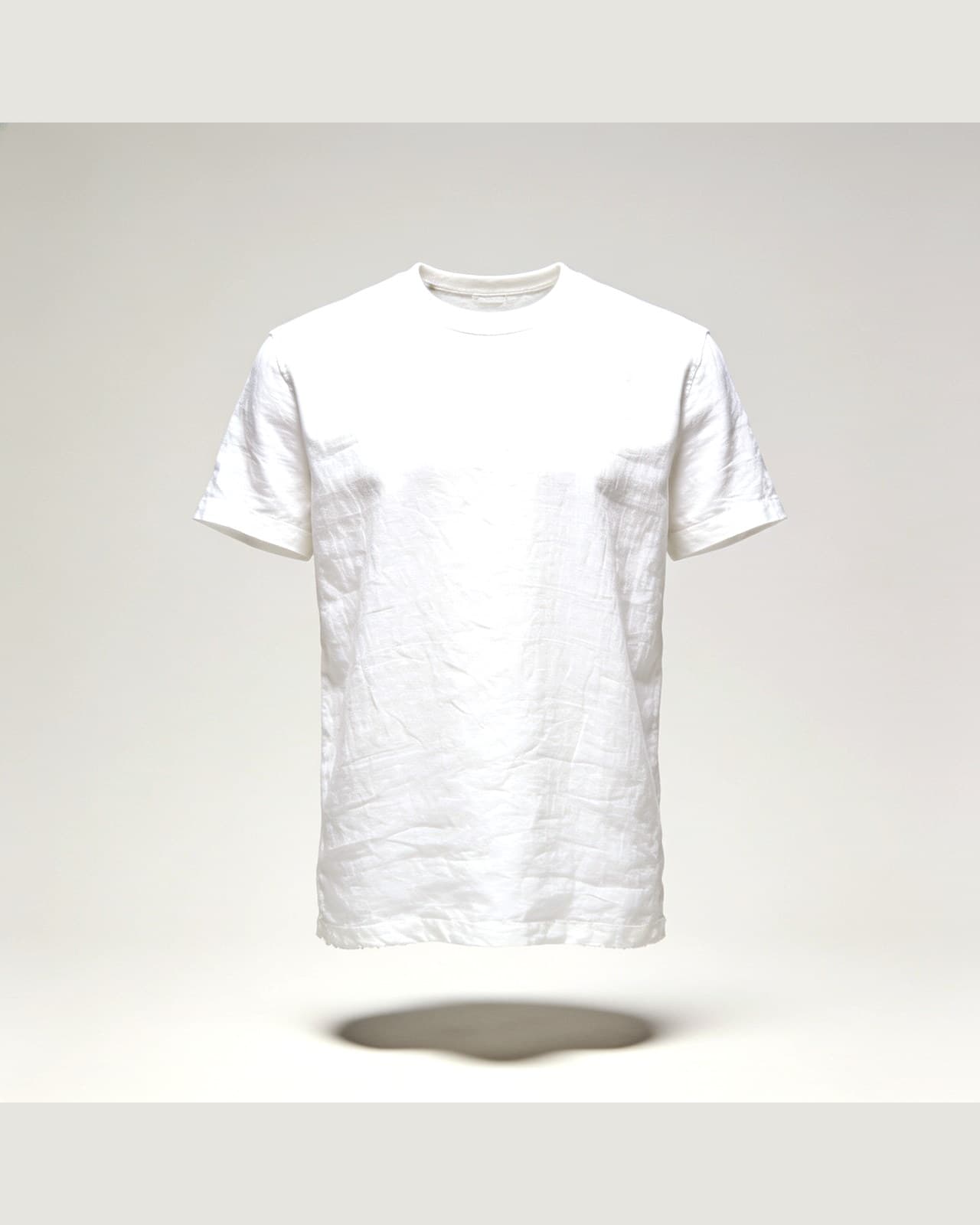 T-shirt in lino Cernobbio · Bianco