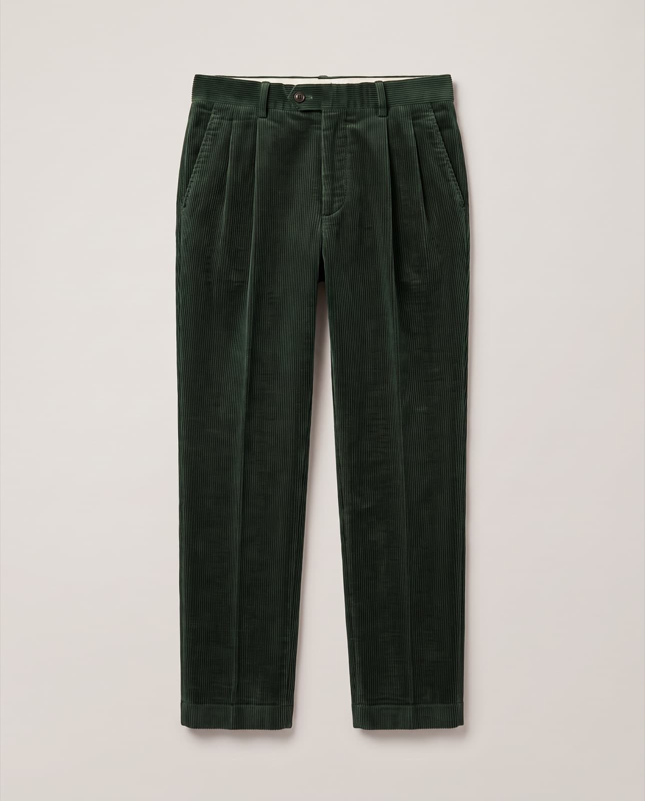 Musso Corduroy Trousers · Cypress green