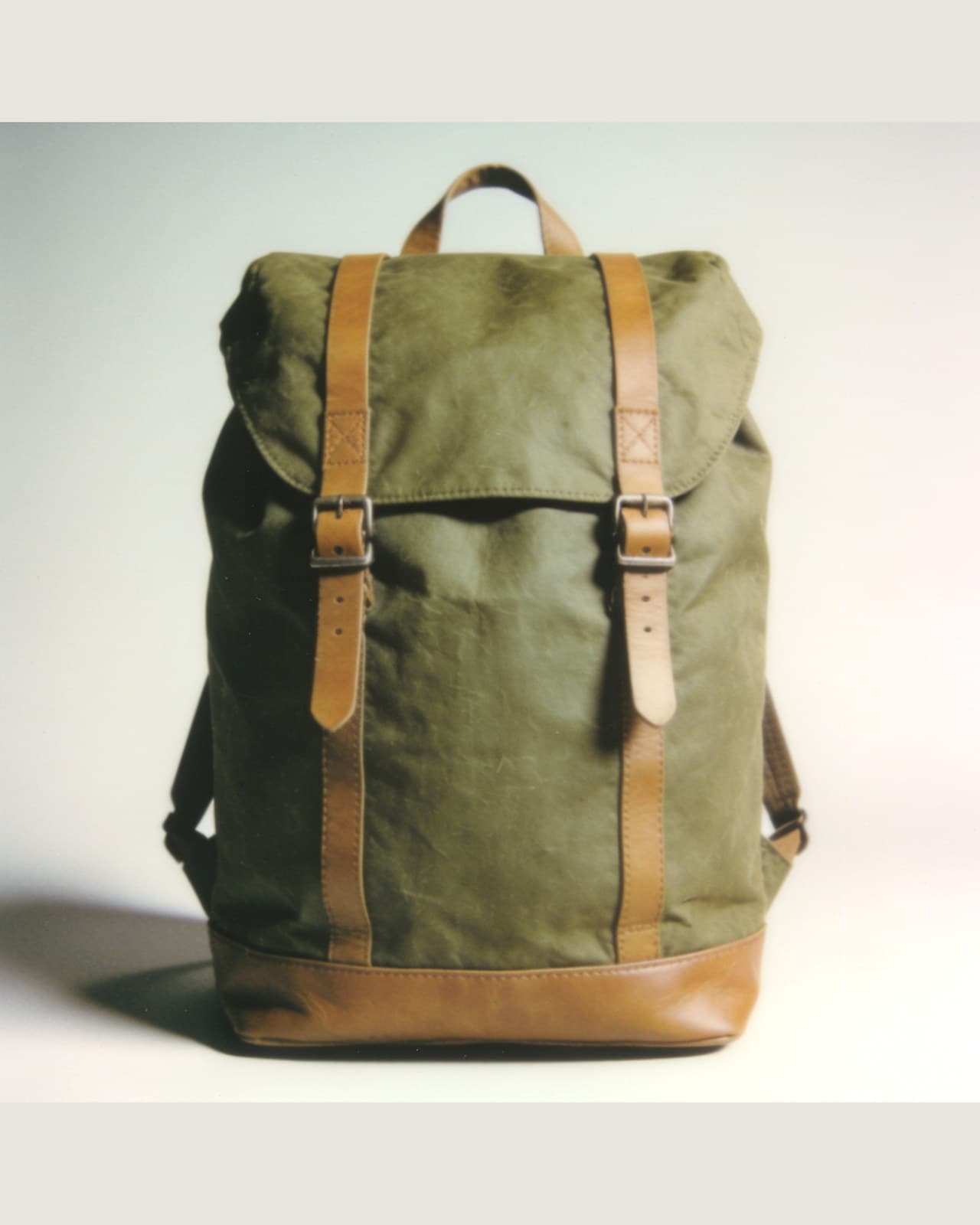 Cadenabbia Canvas Backpack · Olive green