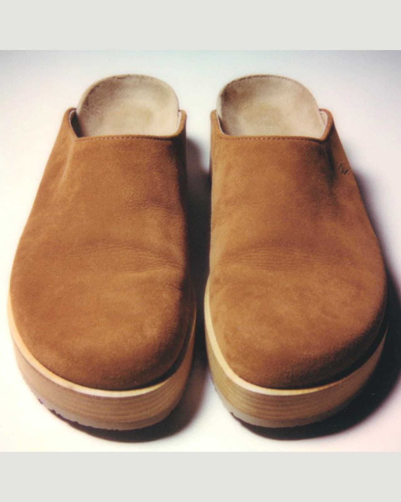 Zoccolo in suede Mandello · Tabacco